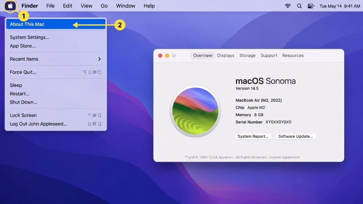 Hướng dẫn kiểm tra thông tin trên máy Mac