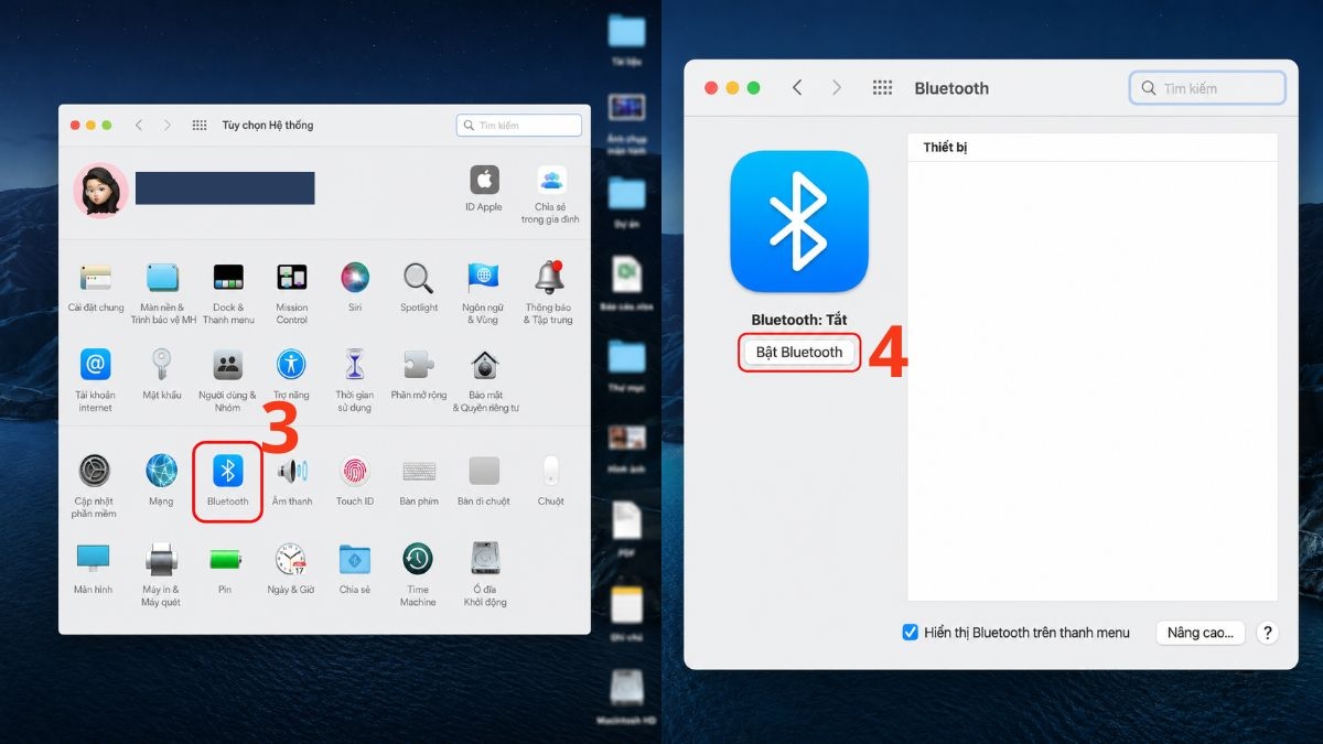 Bật Bluetooth cho MacBook