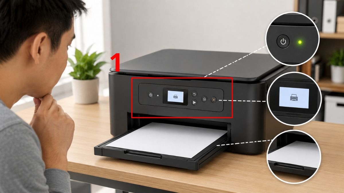 Kiểm tra kỹ máy in trước khi tắt máy