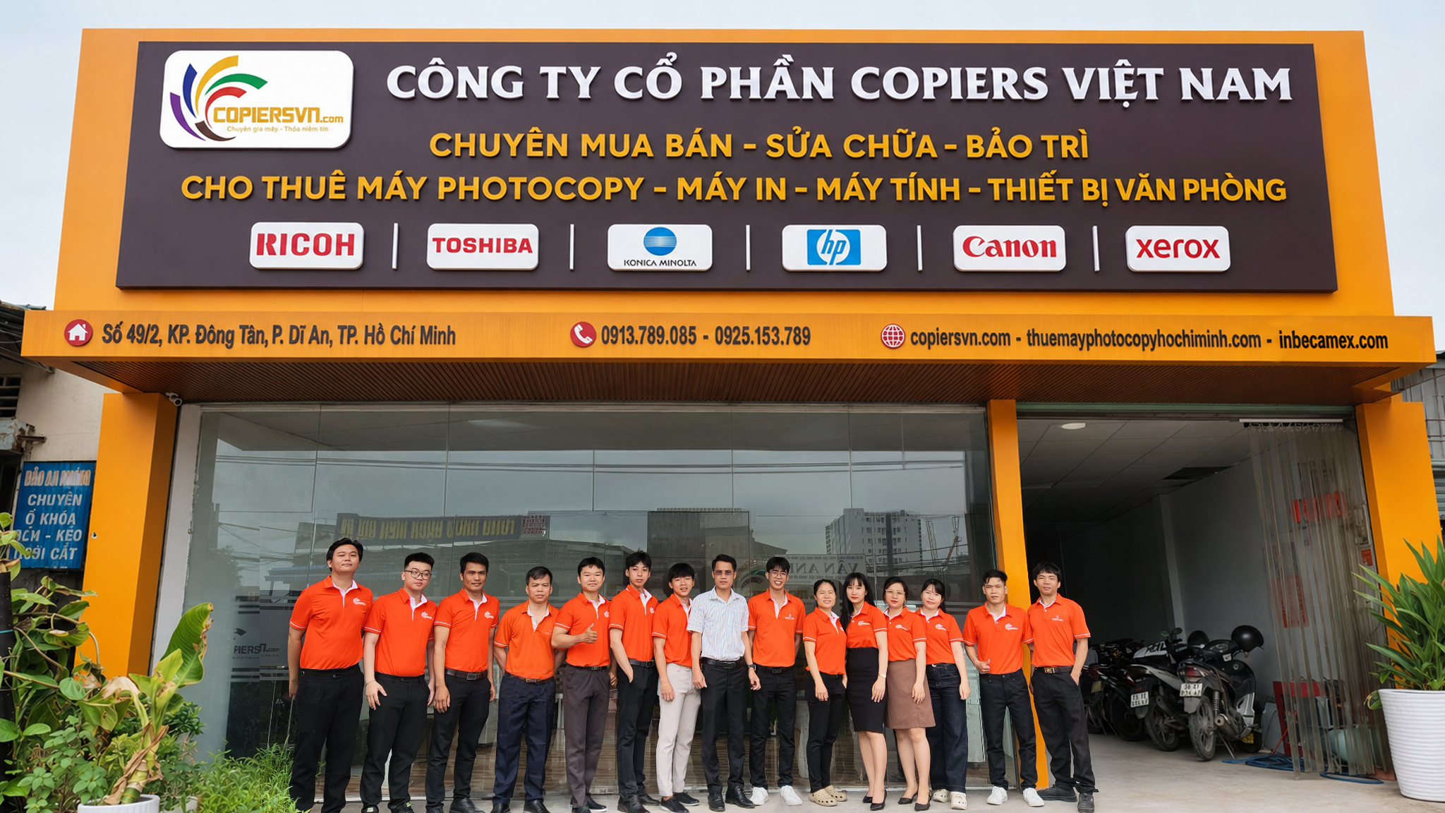 showroom CopiersVN trưng bày đa dạng máy photocopy với tốc độ từ 25 đến hơn 80 trang/ phút